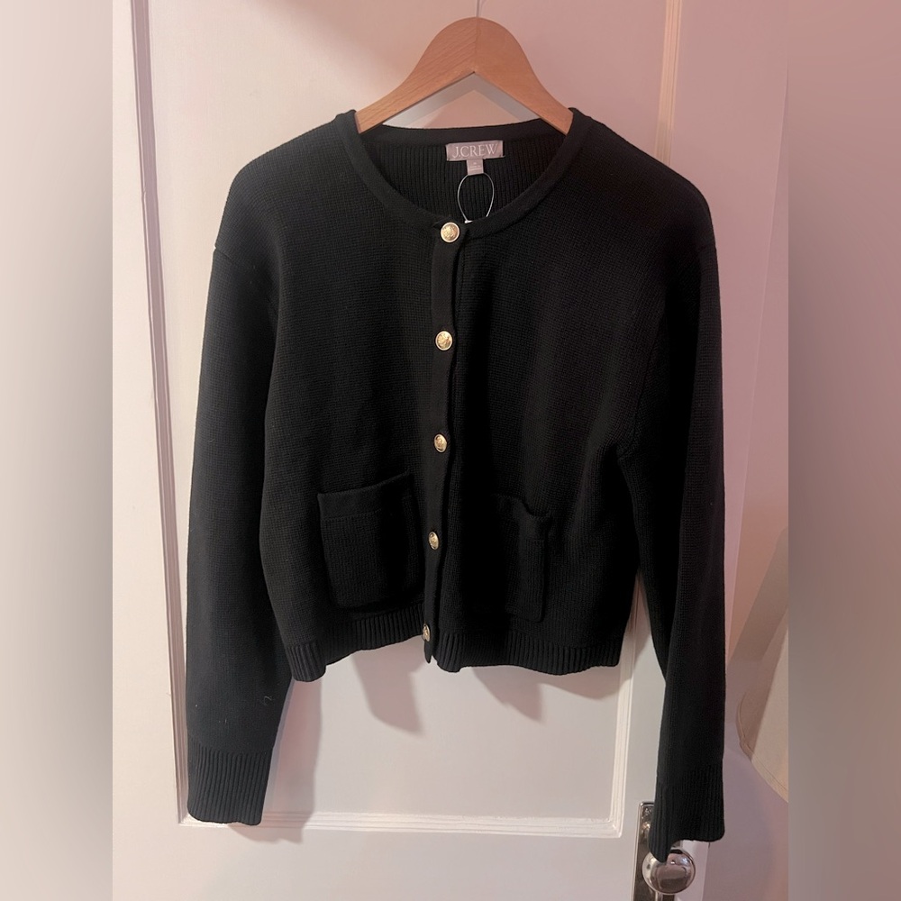 Black Jcrew Cardigan Sweater